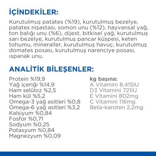 Hill's SCIENCE PLAN Hipoalerjenik Yetişkin Orta Irk Somonlu Köpek Maması 10 kg + 2 kg