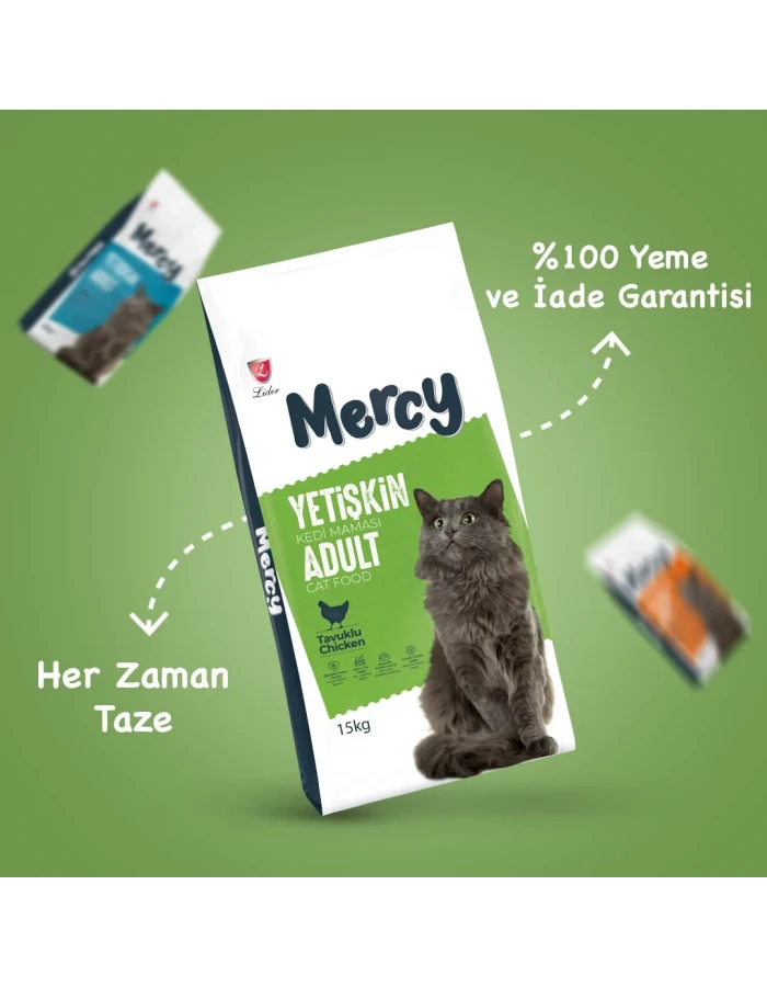 Mercy Tavuklu Yetişkin Kedi Maması 15 Kg