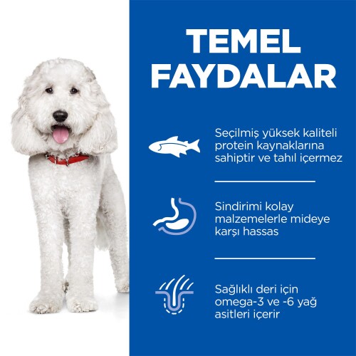 Hill's SCIENCE PLAN Hypoallergenic Somonlu Orta Irk Yetişkin Köpek Maması 2,5 kg