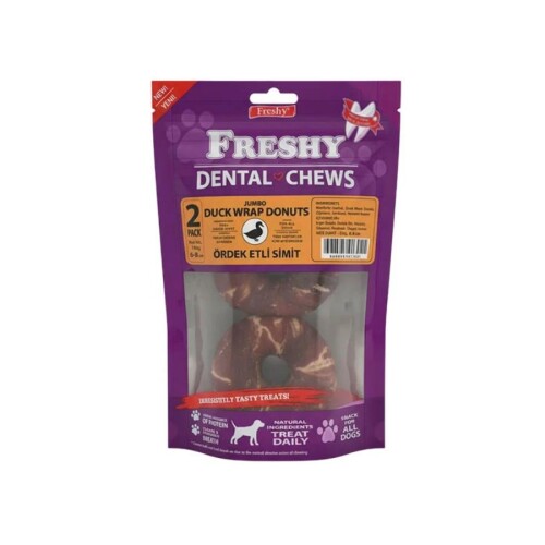 Freshy Ördek Sargılı Donut Köpek Ödülü 2'li 100 Gr