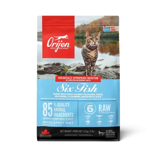 Orijen Cat Six Fish Tahılsız 6 Balıklı Yetişkin Kedi Maması 1,8 kg