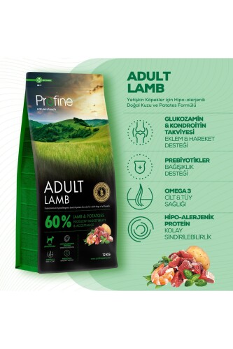 Profine Glutensiz Kuzulu Yetişkin Köpek Maması 12 kg